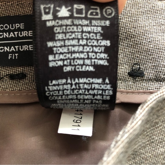 RW&CO Slim Leg Ankle Length Suit Pant Linen Blend Signature Fit Dressy Size 6 - Picture 5 of 16